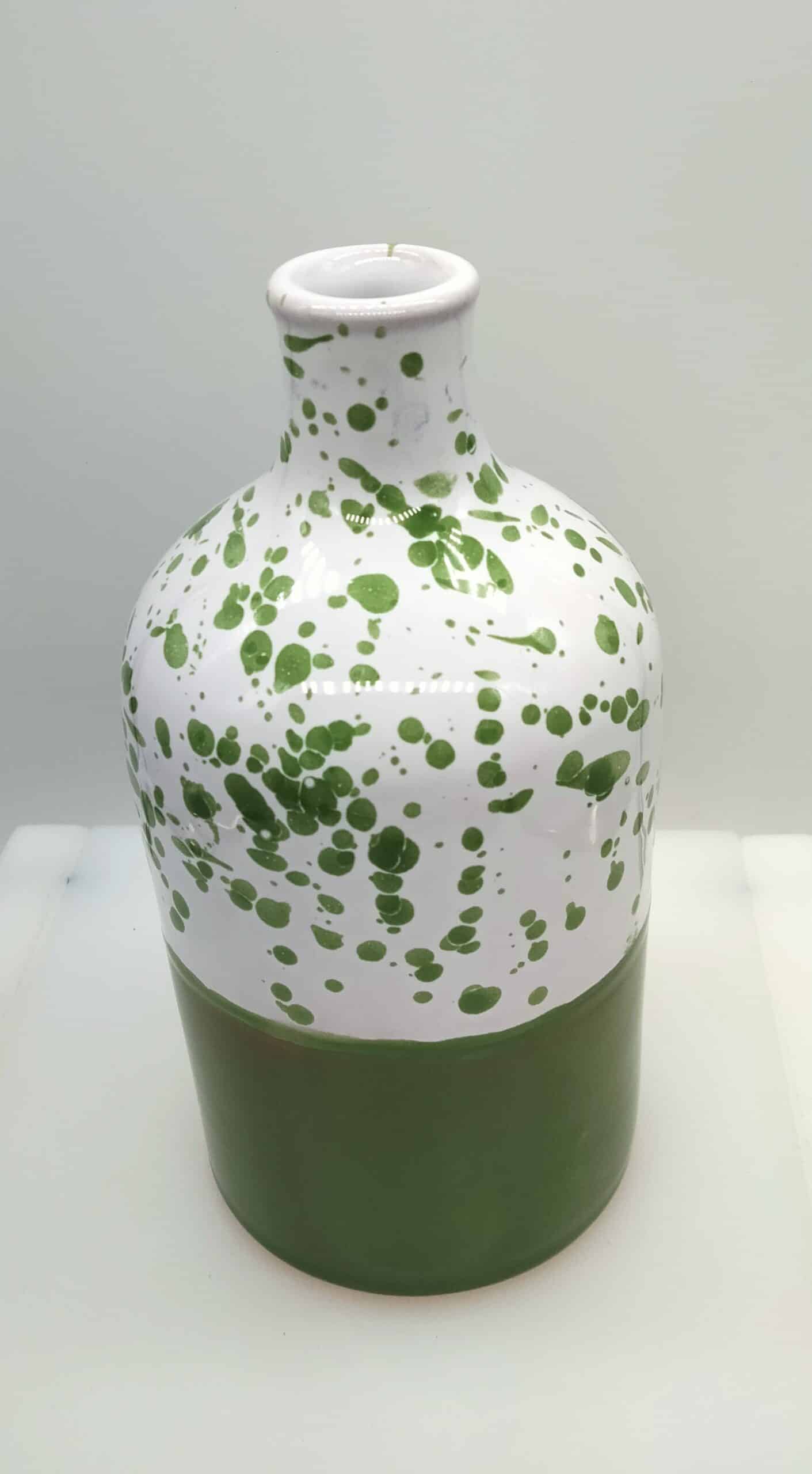 CS-oliera bicolore schizzata6 - ceramica artigianale di Grottaglie