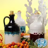 oliera decorata - ceramica artigianale di Grottaglie